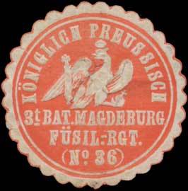 K.Pr. 3t. Bat. Magdeburger Füsilier-Regiment No. 36