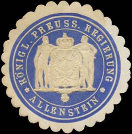 K.Pr. Regierung Allenstein/Ostpreußen