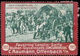 Ankunft verwundeter Franzosen aus der Schlacht beiKulm in Leipzig