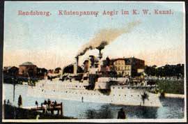 Küstenpanzer Aegir im Kaiser Wilhelm Kanal