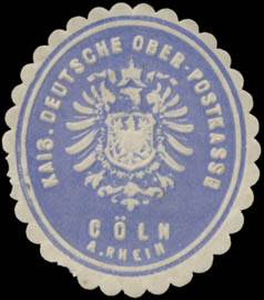 K. Deutsche Ober-Postkasse Köln/Rhein
