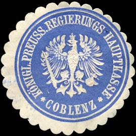 Königlich Preussische Regierungs Hauptkasse - Coblenz