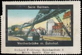 Wertherbrücke mit Bahnhof in Barmen