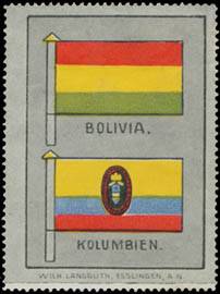 Bolivia - Kolumbien Flagge