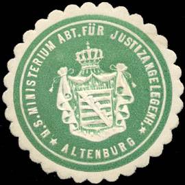 Herzoglich sächsische Ministerium Abteilung für Justizangelegenheiten - Altenburg