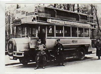 Berlin Mitte Alexanderplatz Auto-Bus Baujahr 1925 AK ca 1980