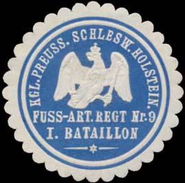 K.Pr. Schlesw. Holstein. Fuss-Artillerie Regiment Nr. 9, I. Bataillon