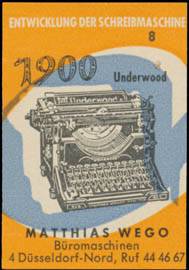 1900 Underwood Schreibmaschine