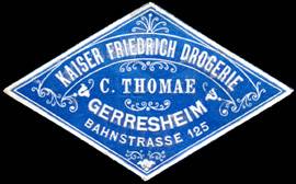 Kaiser Friedrich Drogerie C. Thomae - Gerresheim
