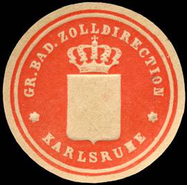 Grossherzoglich Badische Zolldirection - Karlsruhe