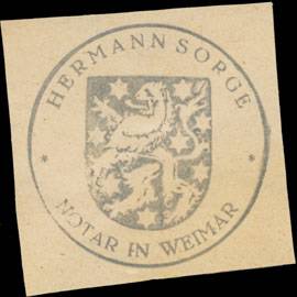 Hermann Sorge Notar in Weimar