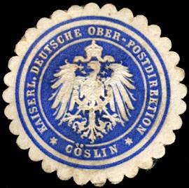 Kaiserliche Deutsche Ober - Postdirektion - Cöslin