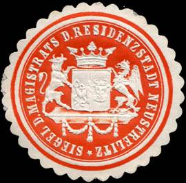 Siegel des Magistrats der Residenzstadt Neustrelitz
