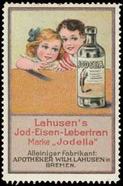 Lahusens Jod-Eisen-Lebertran Marke Jodella für Kinder