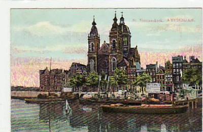 Amsterdam Niederlande Kirche ca 1915