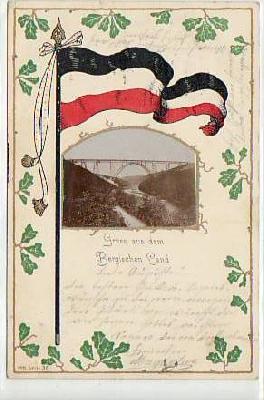 Remscheid Kaiser Wilhelm Brücke Patriotische AK 1901