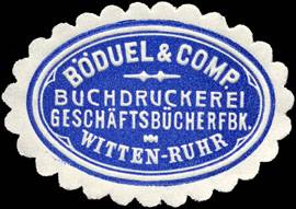 Böduel & Comp. Buchdruckerei - Geschäftsbücherfabrik - Witten - Ruhr