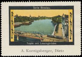Totale mit Lessingbrücke in Breslau