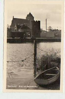 Greifswald Kirche vom Hafen aus ca 1935