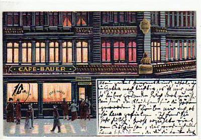 Berlin Mitte Friedrichstrasse Cafe Bauer ca 1900