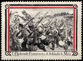 Fliehende Franzosen in der Schlacht bei Metz
