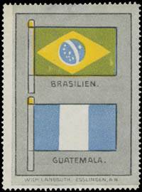 Brasilien - Guatemala Flagge