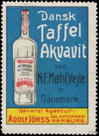 Dansk Taffel Akvavit von N.F. Mohl, Vejle in Dänemark