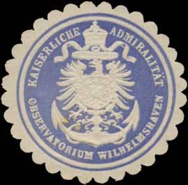 K. Admiralität Observatorium Wilhelmshaven