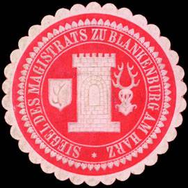 Siegel des Magistrats zu Blankenburg am Harz