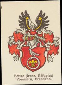 Bettac (franz. Refugies) Wappen, Pommern, Brandenburg