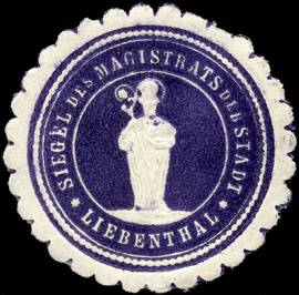 Siegel des Magistrats der Stadt - Liebenthal