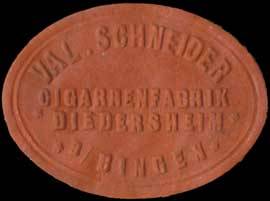 Zigarrenfabrik Val. Schneider