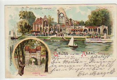 Berlin Treptow Abtei Litho 1899