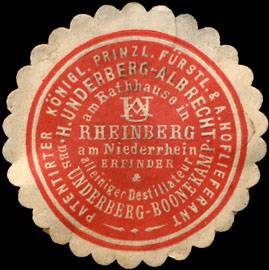 H. Underberg - Albrecht - Rheinberg am Niederrhein - Erfinder des Underberg - Boonekamp