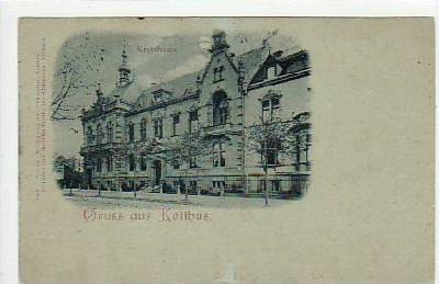 Cottbus Kreishaus Mondschein AK ca 1900