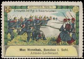5. Westfälische Infanterie Regiment bei Saarbrücken