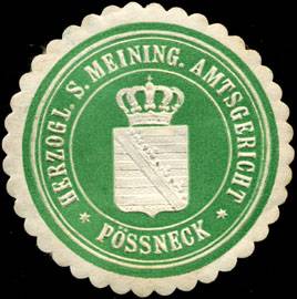 Herzoglich Sächsische Meining. Amtsgericht Pössneck