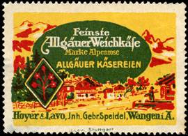 Feinste Allgäuer Weichkäse Marke : Alpenrose