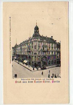 Berlin Mitte Kaiser Hotel 1910