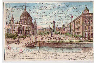 Berlin Mitte Litho Der neue Dom 1905