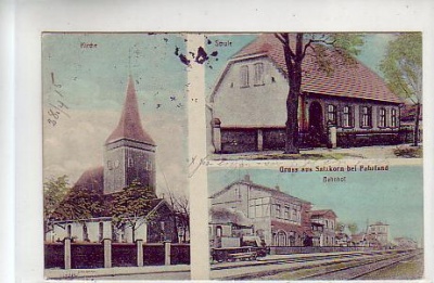 Bahnhof Satzkorn bei Fahrland 1915