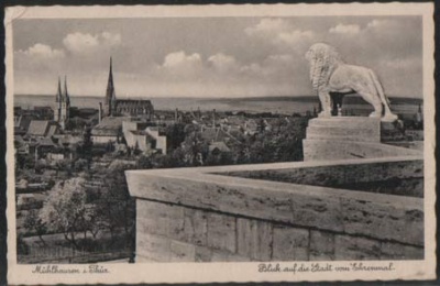 Mühlhausen Thüringen Blick auf die Stadt 1941