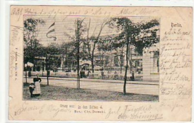Berlin Gruss aus In den Zelten 4. von Chr. Demski 1901