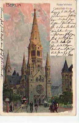 Berlin Tiergarten Gedächtniß-Lirche 1903