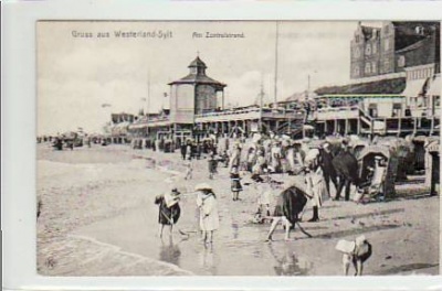 Nordseebad Westerland auf Sylt Strand ca 1910