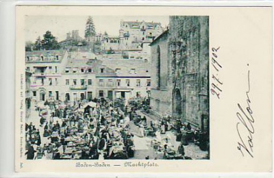 Baden-Baden Markt 1902