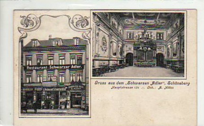 Berlin Schöneberg Restaurant Schwarzer Adler 1908