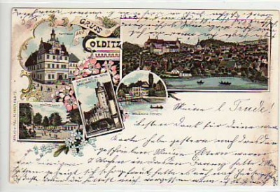 Colditz Litho Ansichtskarte von 1899