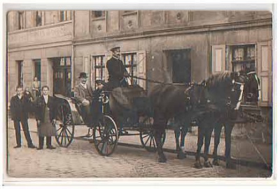 Dessau Foto Karte mit Pferdekutsche 1910