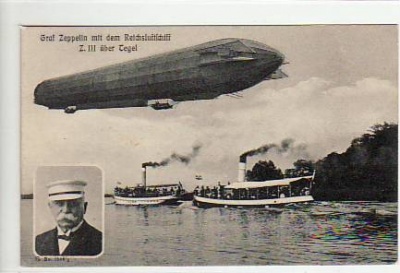 Berlin Tegel Graf Zeppelin-Luftschiff ca 1915
